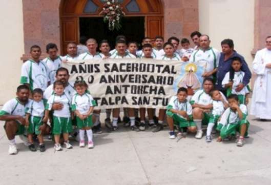 Llegan Antorchistas a San Juan de Abajo; Culminan Fiestas Patronales