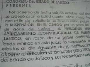 Pide Tribunal Suspensión en el Cargo del Alcalde, Chava González Reséndiz