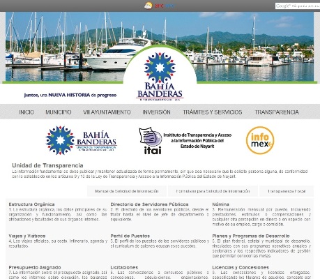 Reconoce ITAI Cumplimiento de Bahía en Transparencia