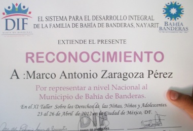El Niño Difusor de Bahía de Banderas es Marco Antonio Zaragoza Pérez
