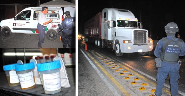 Siguen los Antidoping a Transportistas de Nayarit