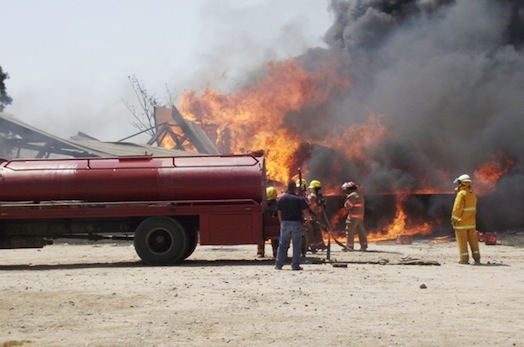 Se Incendio la Empacadora de Mango del Valle