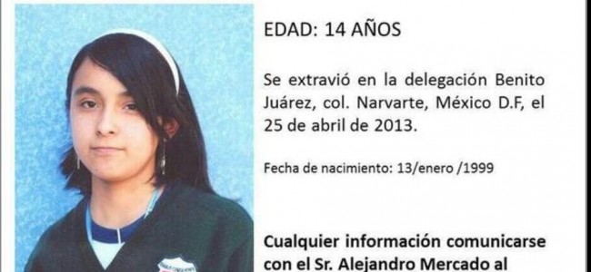 Hallan con Alerta Amber a menor desaparecida