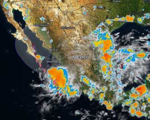 Emiten alerta azul en 14 municipios de Sonora por Lorena