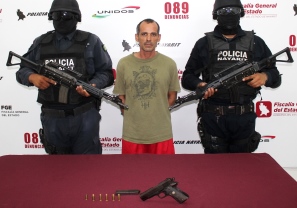 Aprehenden en San Blas a Sujeto con Arma de Grueso Calibre