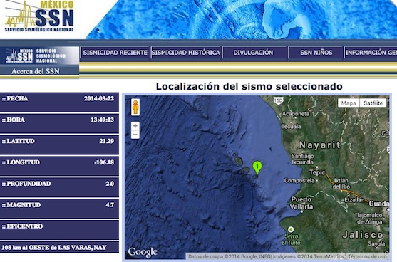 Sin Incidentes el Sismo de 4.7 Grados Frente a las Costas de la Bahía