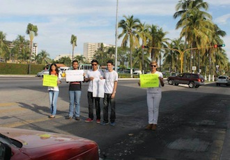 Protestan a Favor de Campaña de Concientización y Cultura Vial