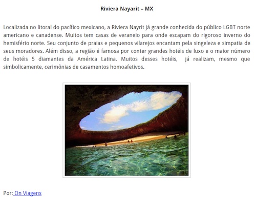 Promueve Riviera Nayarit Turismo Lesbico-Gay en Brasil