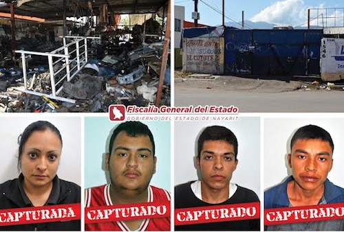 Aseguran tres bodegas con autopartes robadas y capturan a cuatro