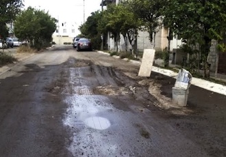 Obra mal Hecha en Valle Dorado Sigue sin Repararse