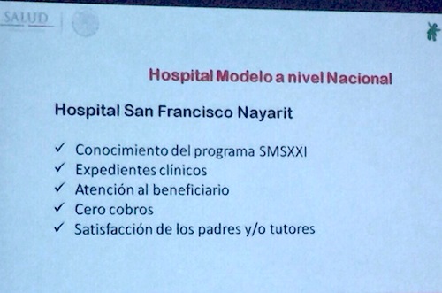 Califican de Hospital Modelo a Nivel Nacional el Nosocomio de San Pancho