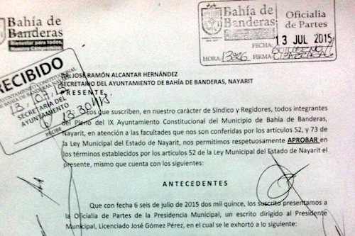 Desacata Secretario del Ayuntamiento Solicitud de Ocho Regidores y Síndico
