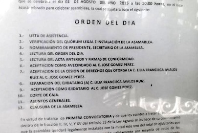 José Gómez, presidente municipal de Bahía, corrompe para volverse ejidatario