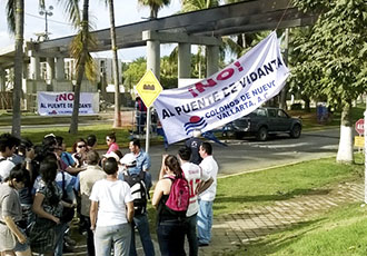 Se Manifiestan Colonos de Nuevo Vallarta Contra Construcción del Puente VIDANTA