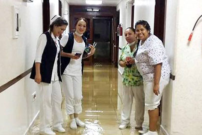 Se Inundó Hospital San Pancho con Agua de Lluvia y Aguas Negras