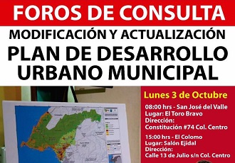 Suspende Juzgado Consulta Pública del PDU pero Anuncia José Gómez Foros para este Lunes